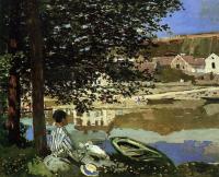 Monet, Claude Oscar - River Scene at Bennecourt